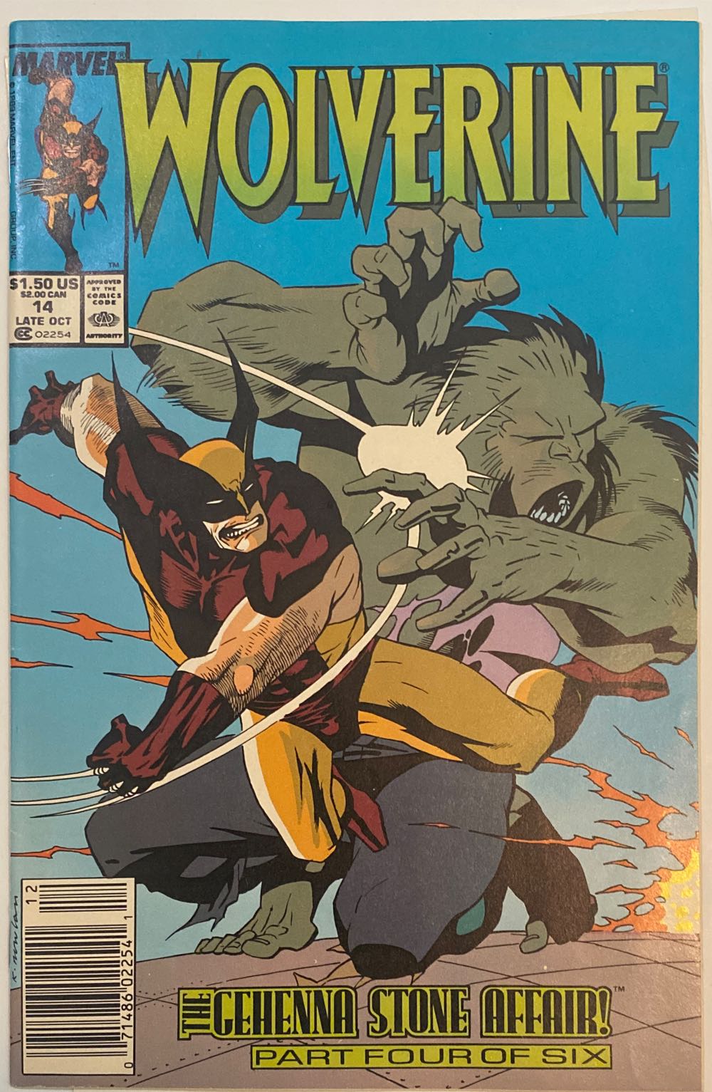 Wolverine - Marvel Comics (14 - Oct 1989) comic book collectible [Barcode 071486022541] - Main Image 2