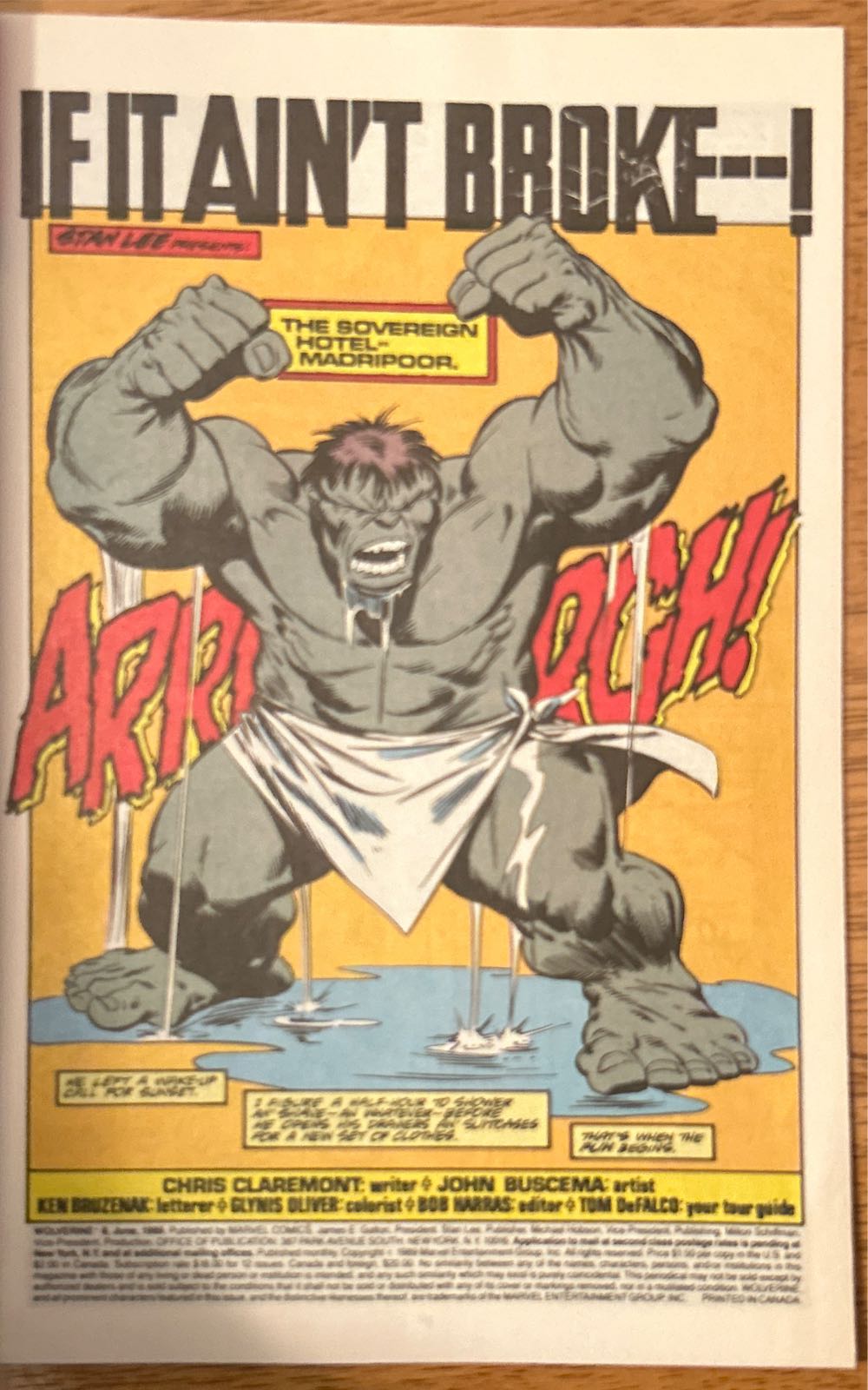 Wolverine (1988) - Marvel Comics (8 - Jun 1989) comic book collectible [Barcode 024885210484] - Main Image 3