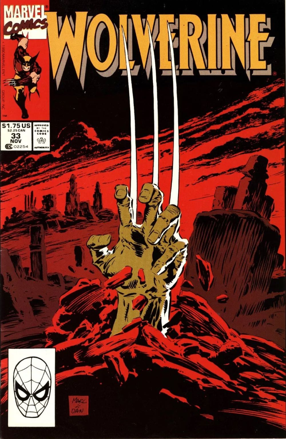Wolverine vol. 2 - Marvel (33 - Nov 1990) comic book collectible [Barcode 071486022541] - Main Image 3