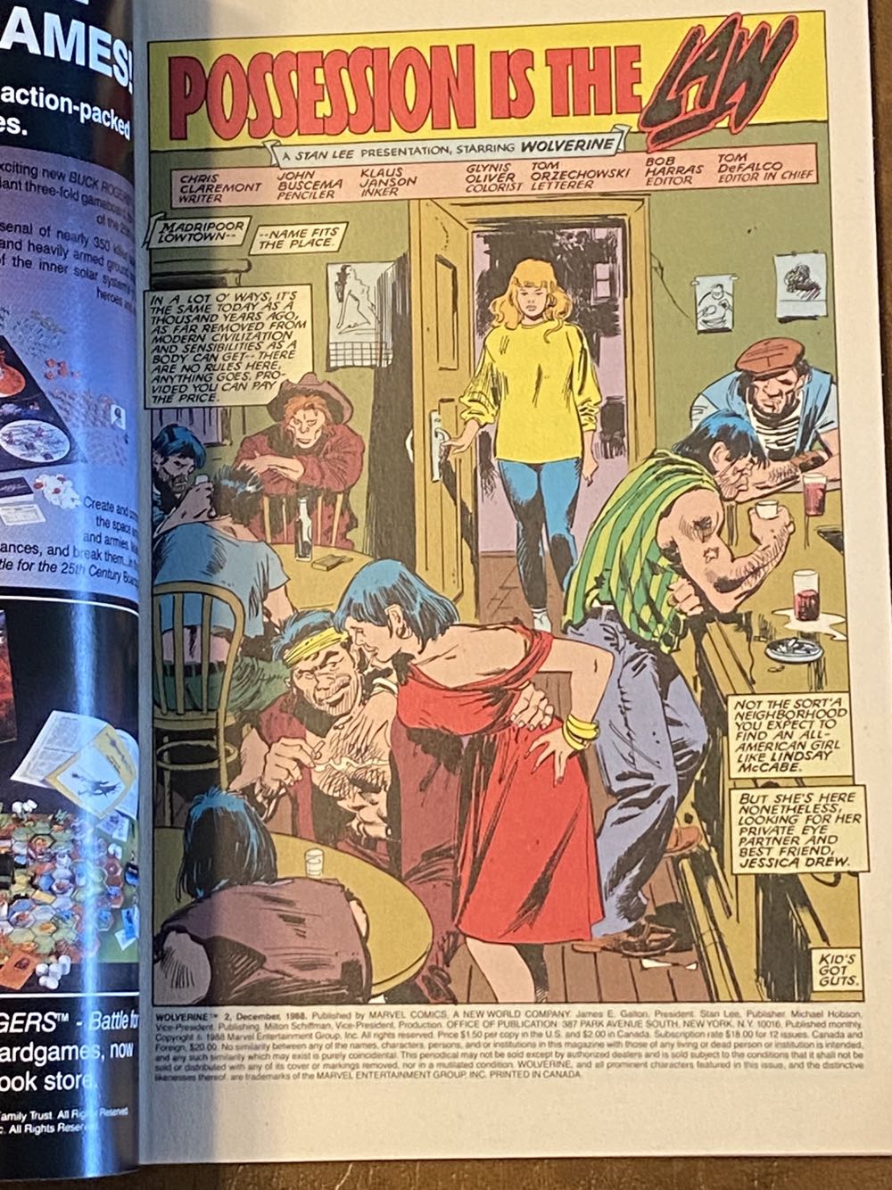 Wolverine (1988)  (2 - 12/1988) comic book collectible - Main Image 2