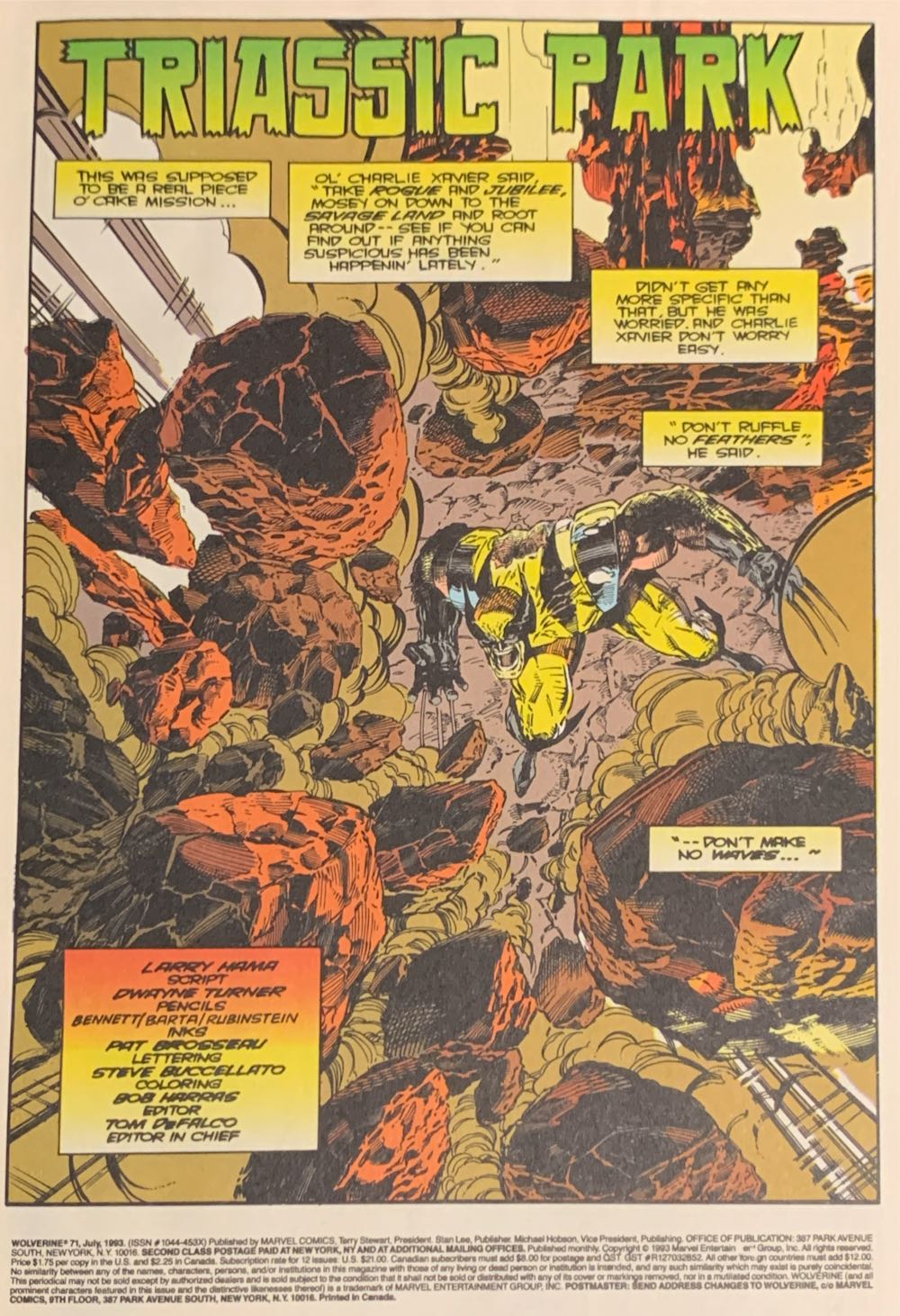 Wolverine - Marvel (71 - Jul 1993) comic book collectible [Barcode 07148602254107] - Main Image 3