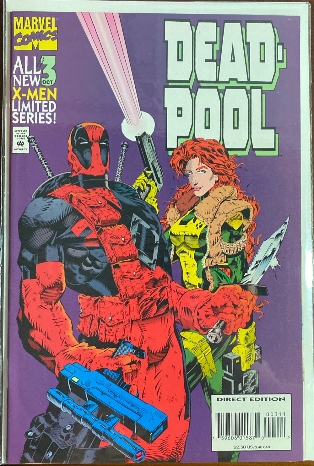 Deadpool #3 (#7) - Marvel (3 - Oct 1994) comic book collectible [Barcode 759606015870] - Main Image 2