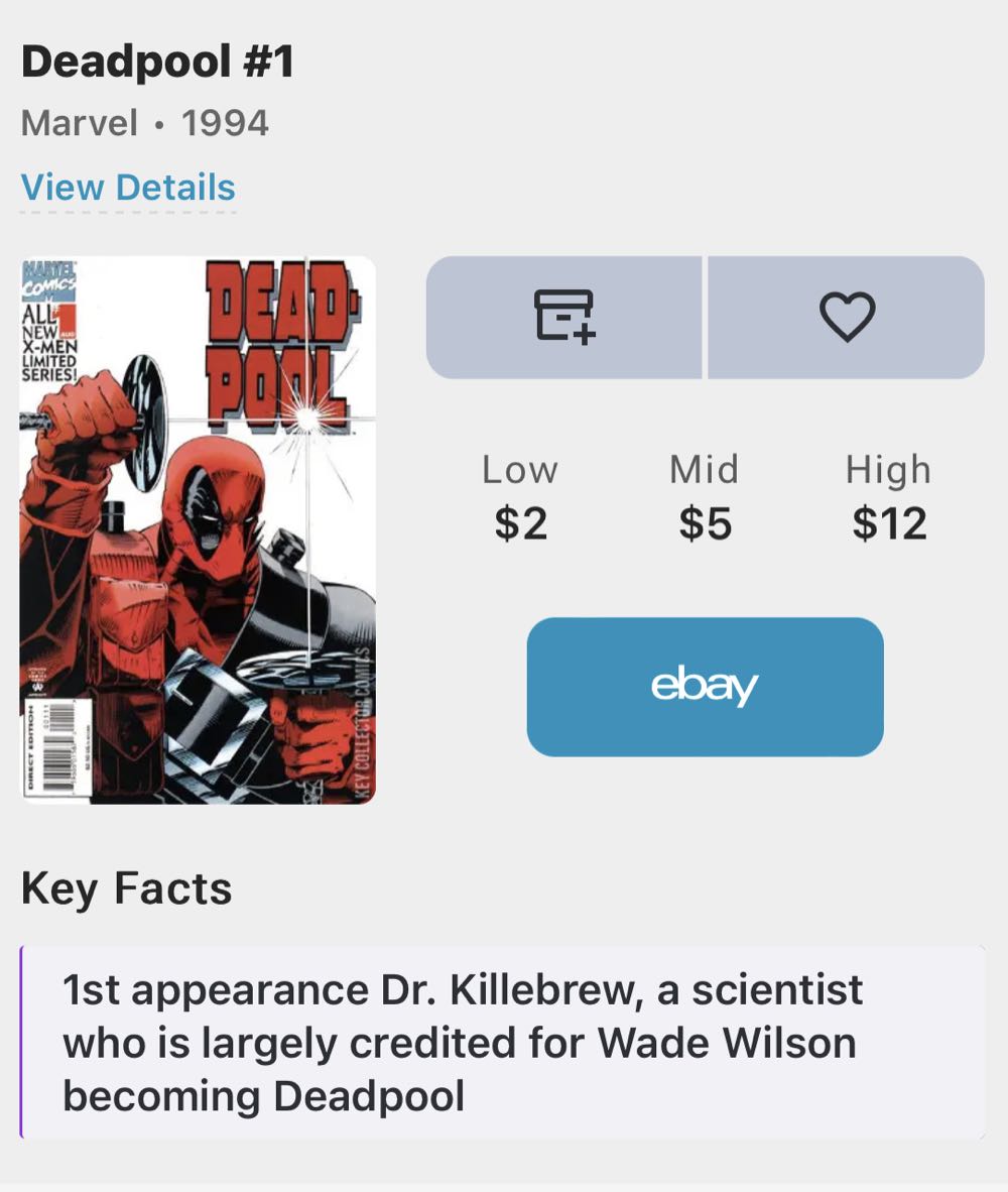 Deadpool: Sins Of The Past - Marvel Comics (1 - Aug 1994) comic book collectible [Barcode 75960601587000111] - Main Image 2