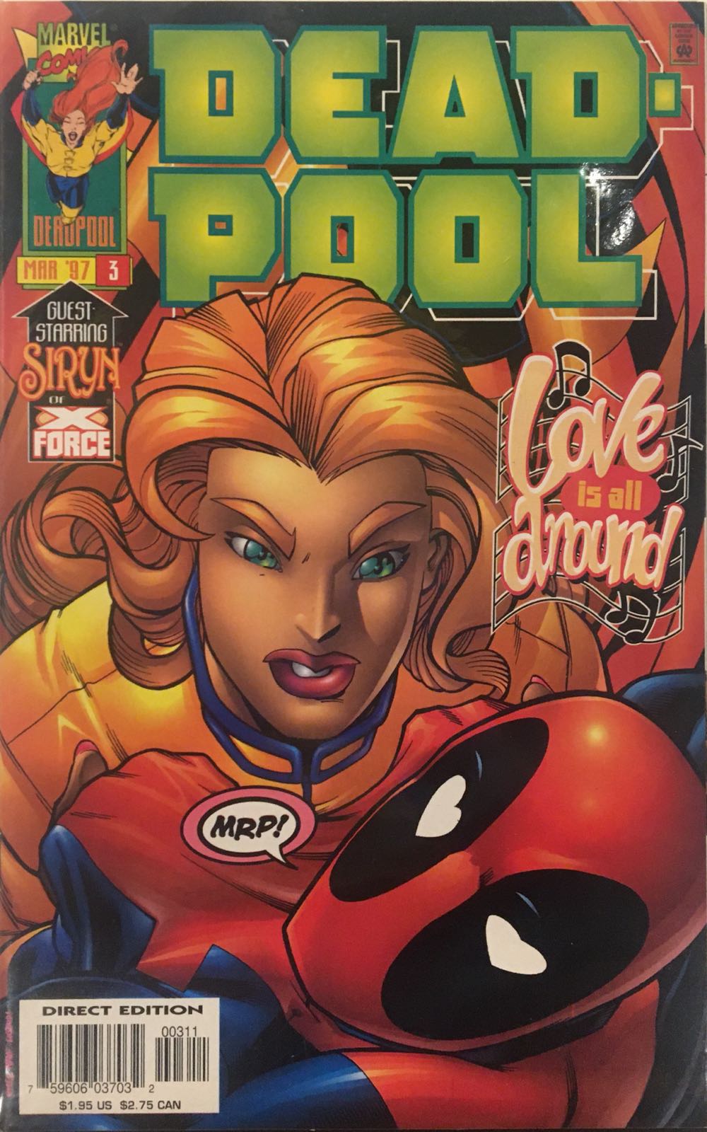 Deadpool  #11   [Vol. 2  #3]     $$$$ - Marvel (3 - Mar 1997) comic book collectible [Barcode 75960603703200311] - Main Image 2