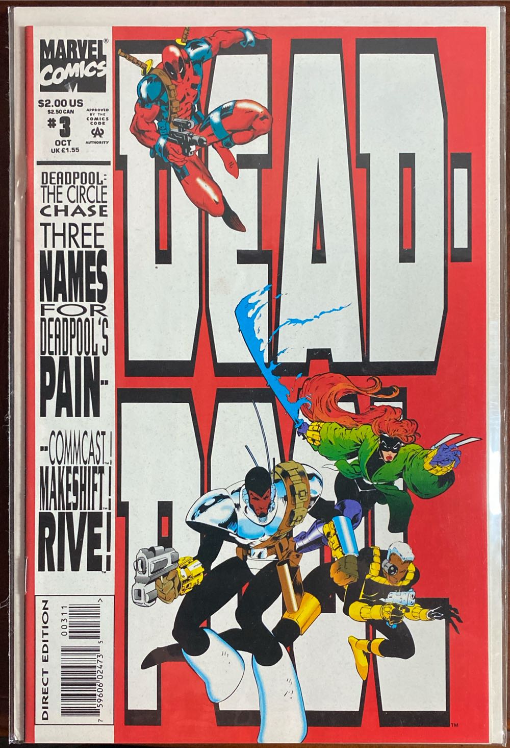 Deadpool - Marvel (3 - Oct 1993) comic book collectible [Barcode 071486024736] - Main Image 2