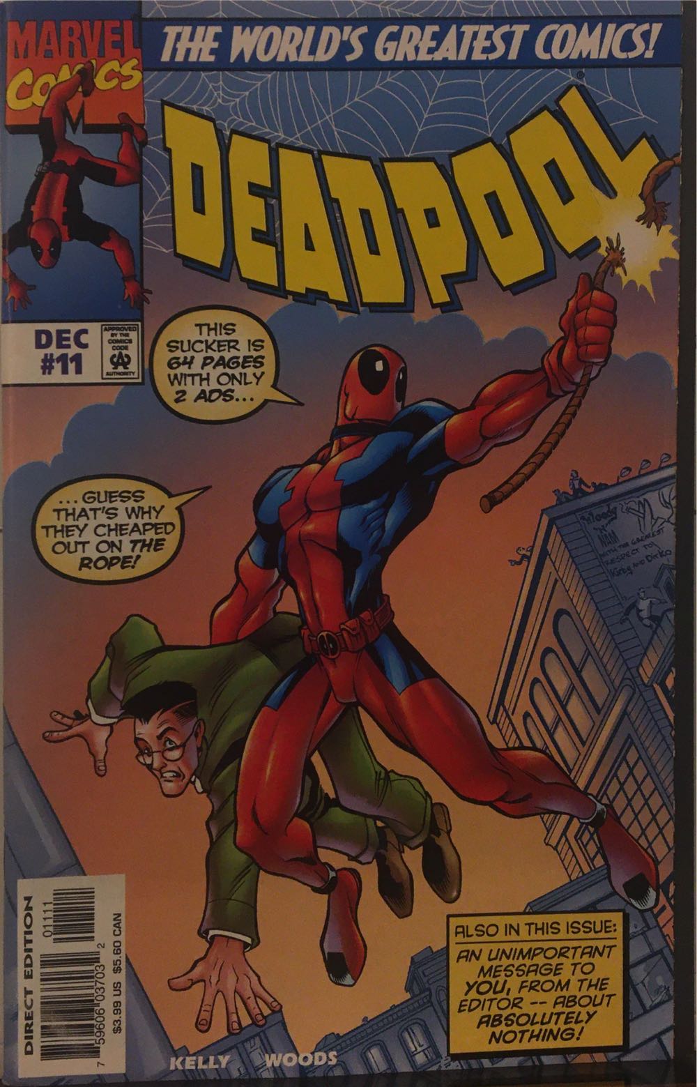 Deadpool - Marvel Comics (11 - Dec 1997) comic book collectible [Barcode 75960603703201111] - Main Image 2