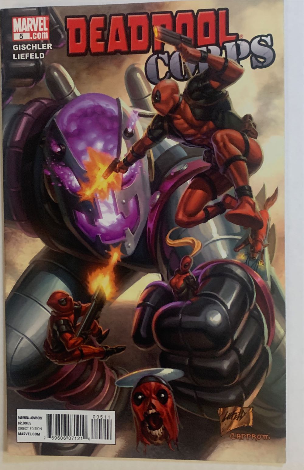 Deadpool Corps - Marvel Comics (5 - Oct 2010) comic book collectible [Barcode 75960607121000511] - Main Image 2