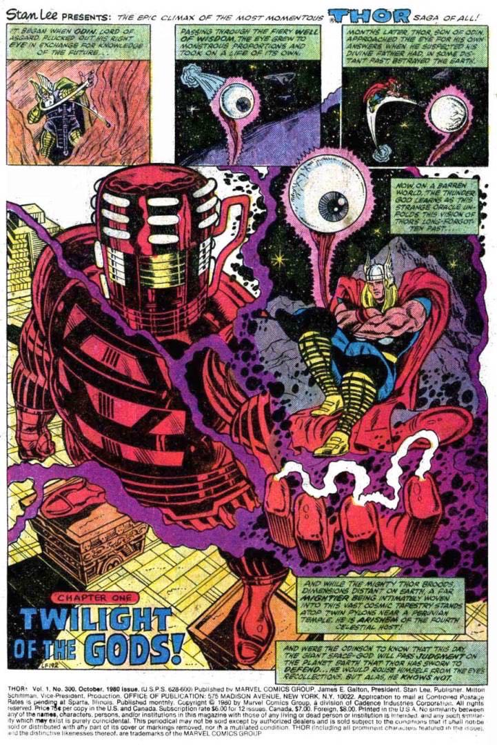 Mighty Thor, The - Marvel (300 - Oct 1980) comic book collectible [Barcode 071486024507] - Main Image 2
