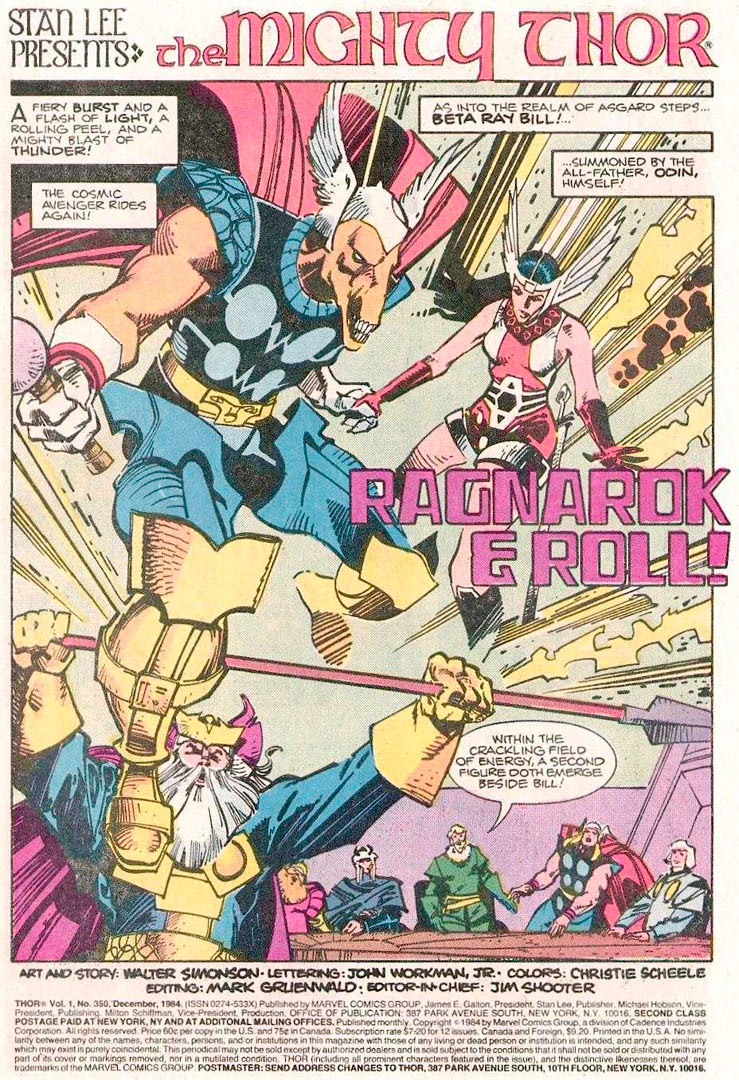 Thor - Marvel Comics (350 - Dec 1984) comic book collectible [Barcode 071486024507] - Main Image 3