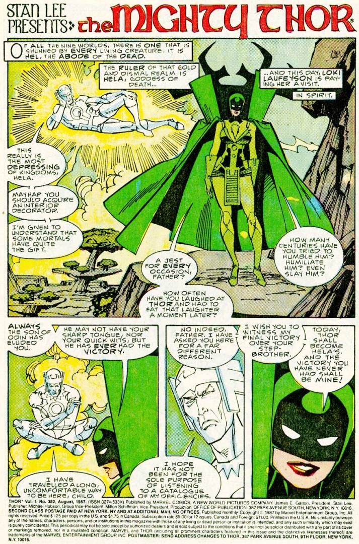 Thor - Marvel (382 - Aug 1987) comic book collectible [Barcode 071486024507] - Main Image 2