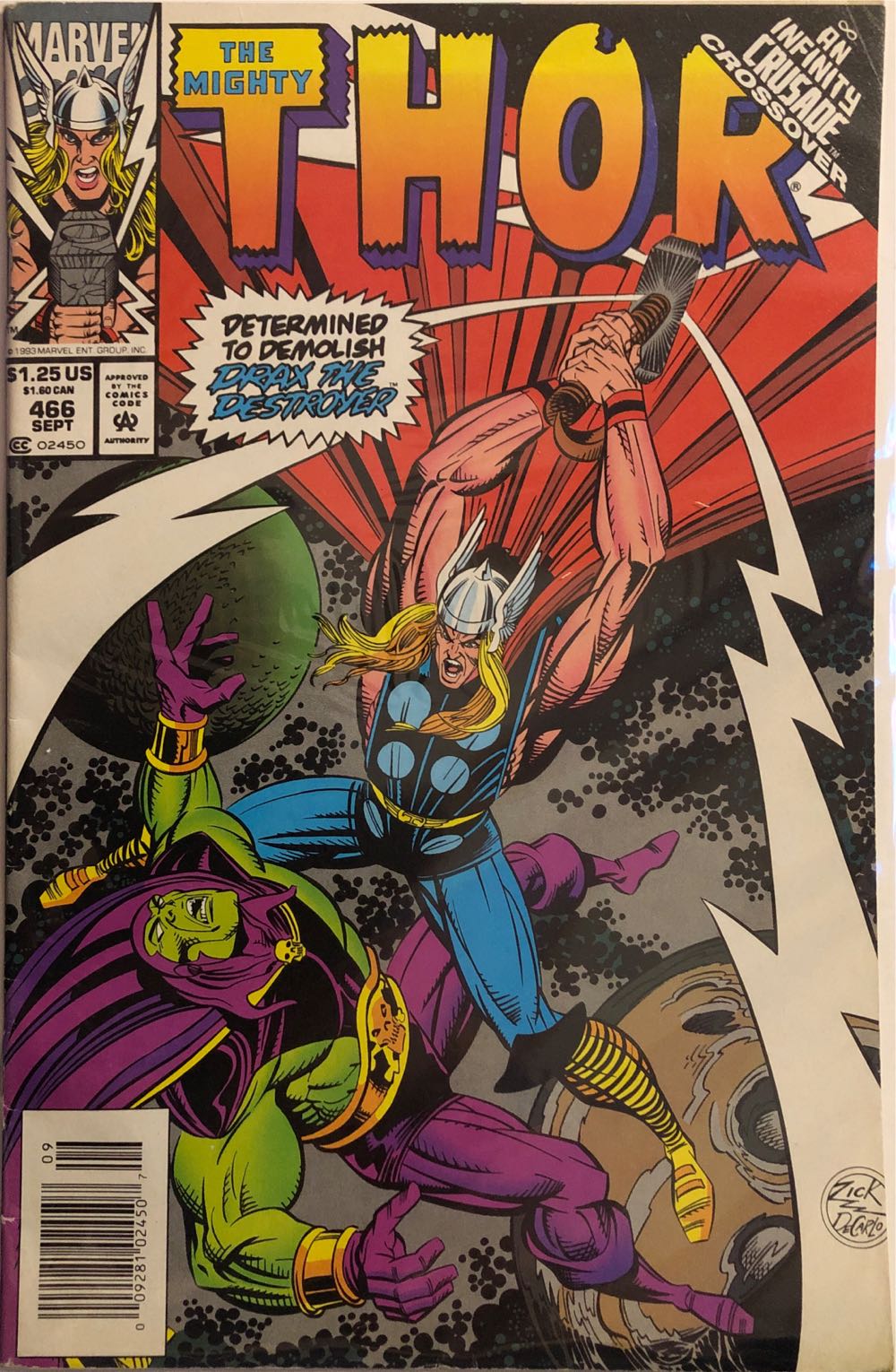 Thor, The Mighty - Marvel Comics (466 - Sep 1993) comic book collectible [Barcode 759606024506] - Main Image 2