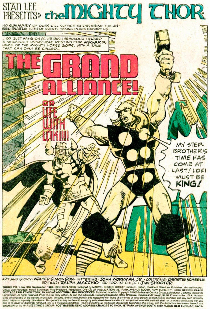 Thor - Marvel (359 - Sep 1985) comic book collectible [Barcode 071486024507] - Main Image 4