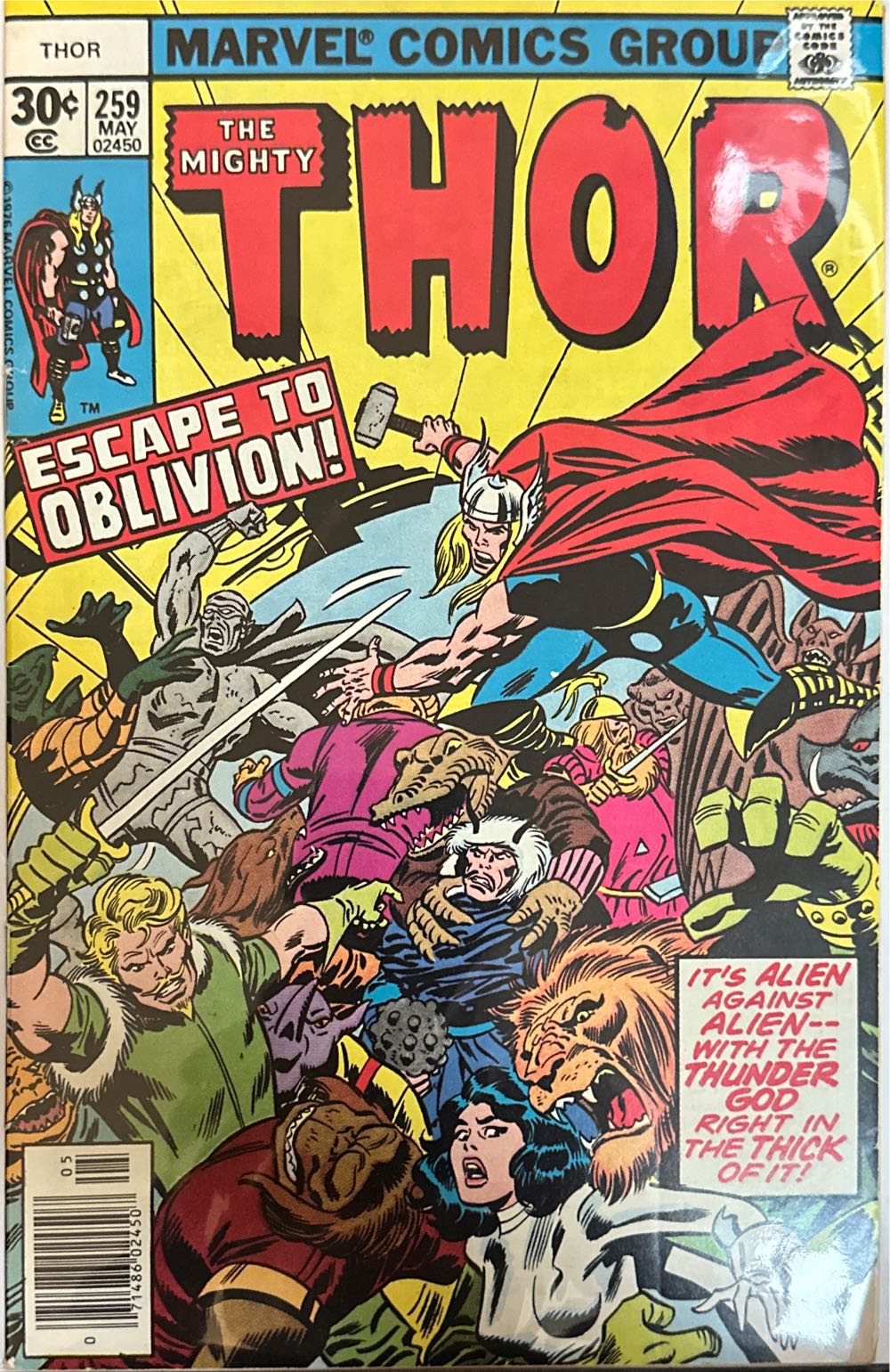 Thor, The Mighty - Marvel Comics Group (259 - May 1977) comic book collectible [Barcode 071486024507] - Main Image 3