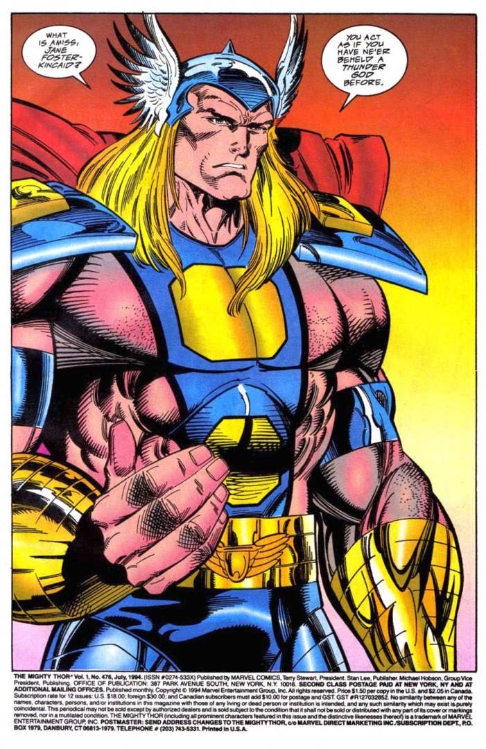 Thor, The Mighty - Marvel Comics (476 - Jul 1994) comic book collectible [Barcode 000000000] - Main Image 2