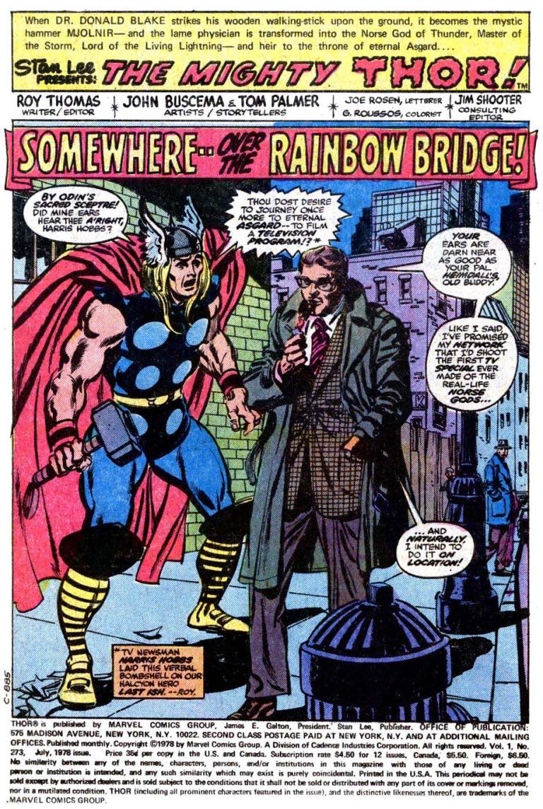 Thor, The Mighty - Marvel Comics (273 - Jul 1978) comic book collectible [Barcode 070200001411] - Main Image 2