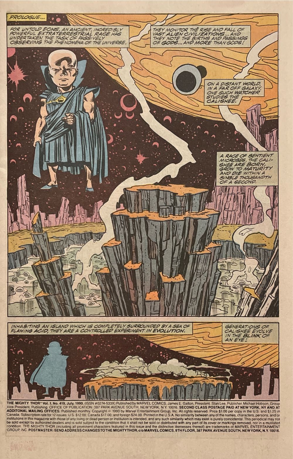 Thor - Marvel (419 - Jul 1990) comic book collectible [Barcode 071486024507] - Main Image 2
