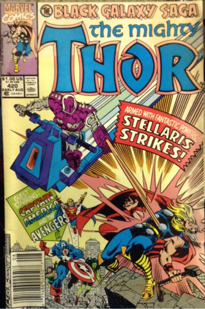 Thor - Marvel (420 - Aug 1990) comic book collectible [Barcode 071486024507] - Main Image 1