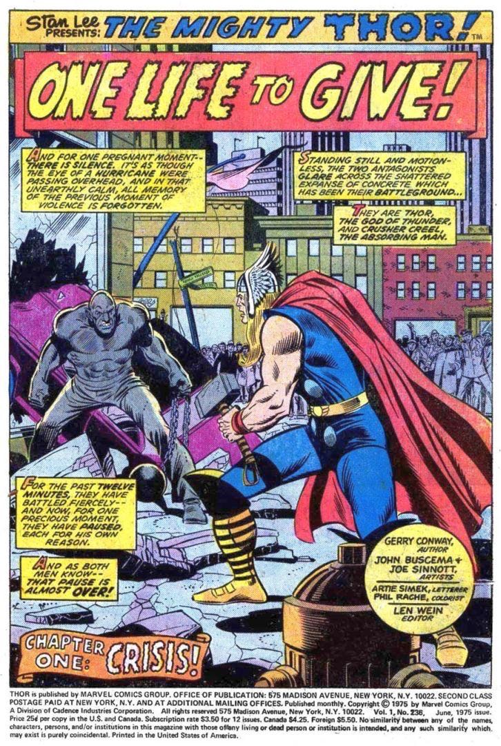 Thor, The Mighty - Marvel Comics (236 - Jun 1975) comic book collectible - Main Image 3
