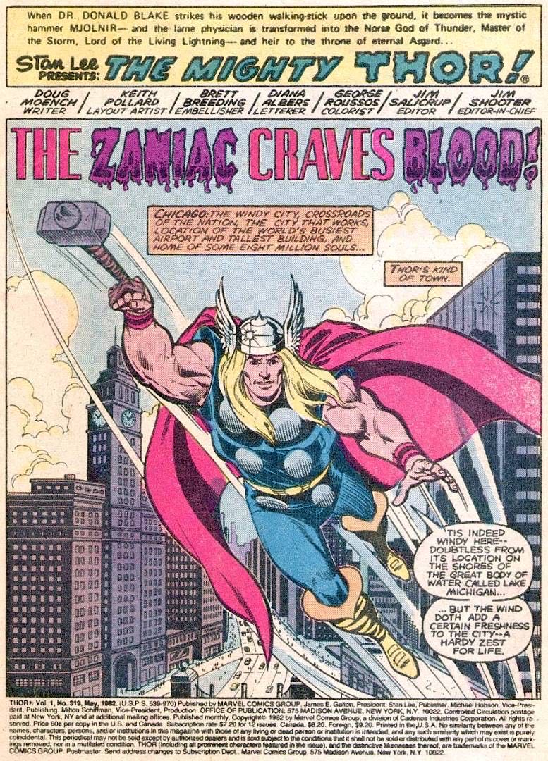 The Mighty Thor - Marvel Comics Group (319 - May 1982) comic book collectible [Barcode 071486024507] - Main Image 2