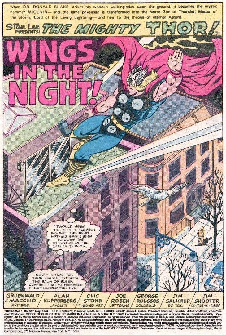 Thor, The Mighty - Marvel Comics (307 - May 1981) comic book collectible [Barcode 071486024507] - Main Image 2