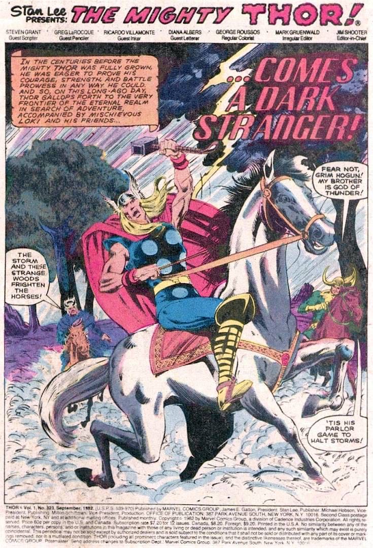Thor - Marvel (323 - Sep 1982) comic book collectible [Barcode 071486024507] - Main Image 3