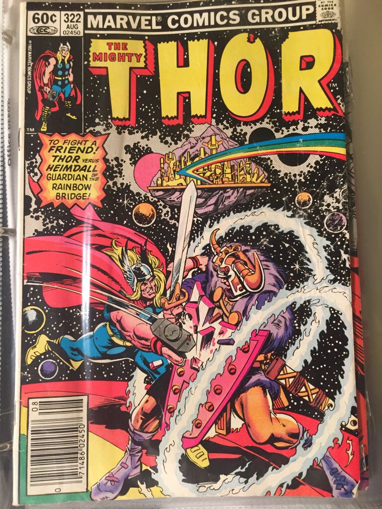 Thor  (322 - Aug 1982) comic book collectible [Barcode 071486024507] - Main Image 1