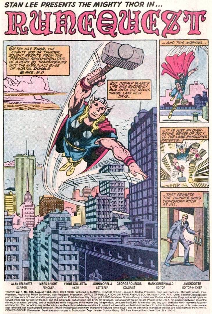 Thor - Marvel Comics (334 - Aug 1983) comic book collectible [Barcode 071486024507] - Main Image 4