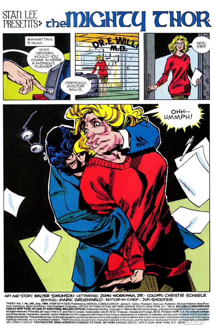 Thor - Marvel Comics (345 - Jul 1984) comic book collectible [Barcode 071486024507] - Main Image 2
