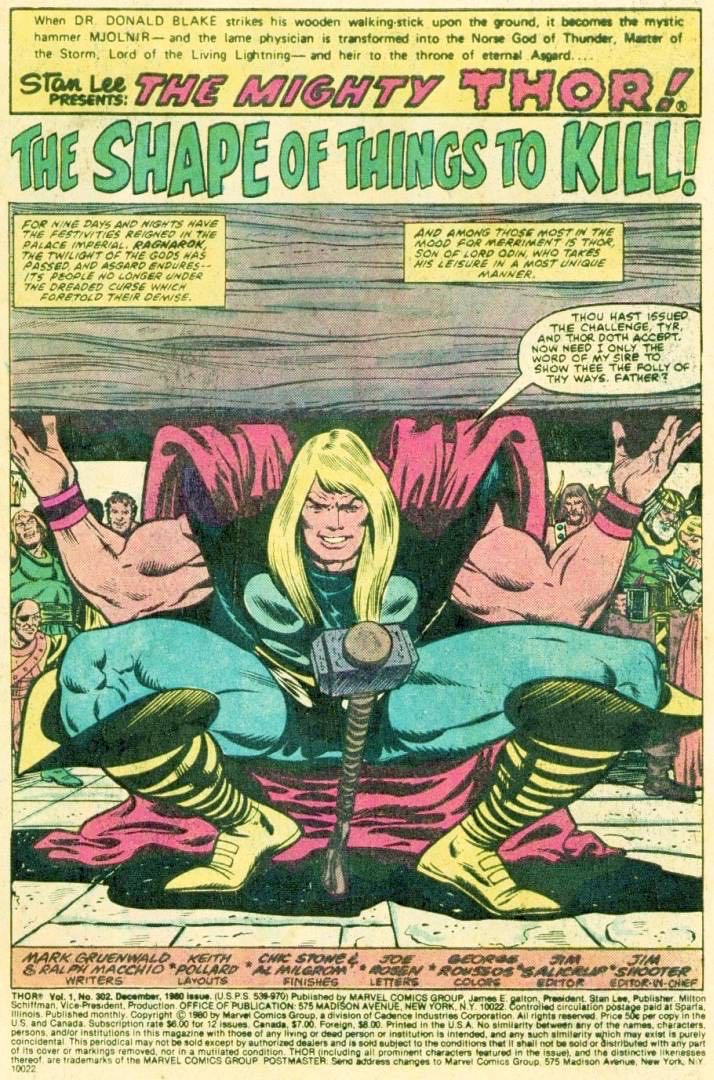 Thor, The Mighty - Marvel Comics (302 - Dec 1980) comic book collectible [Barcode 071486024507] - Main Image 3