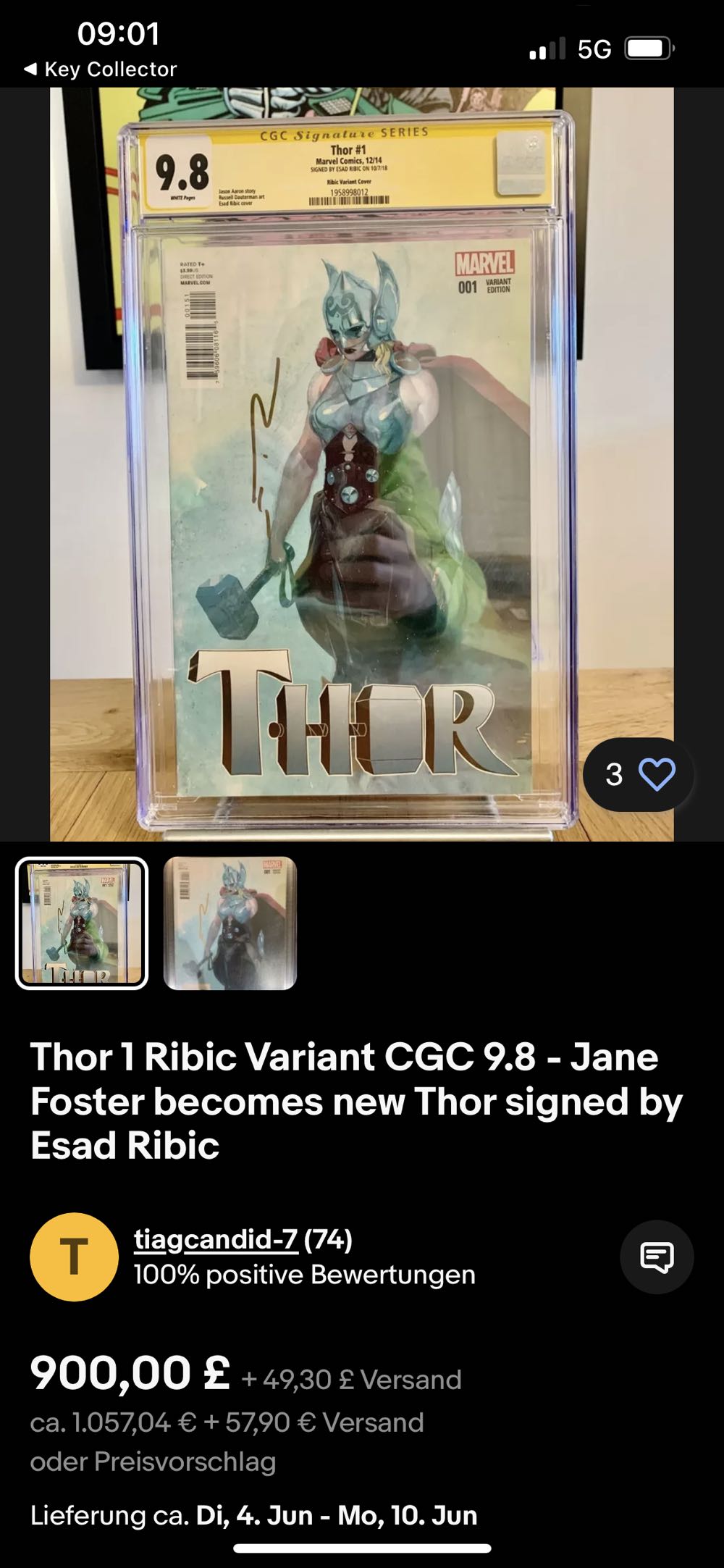 Thor - Marvel (1 - Dez. 2014) comic book collectible [Barcode 759606081165] - Main Image 3