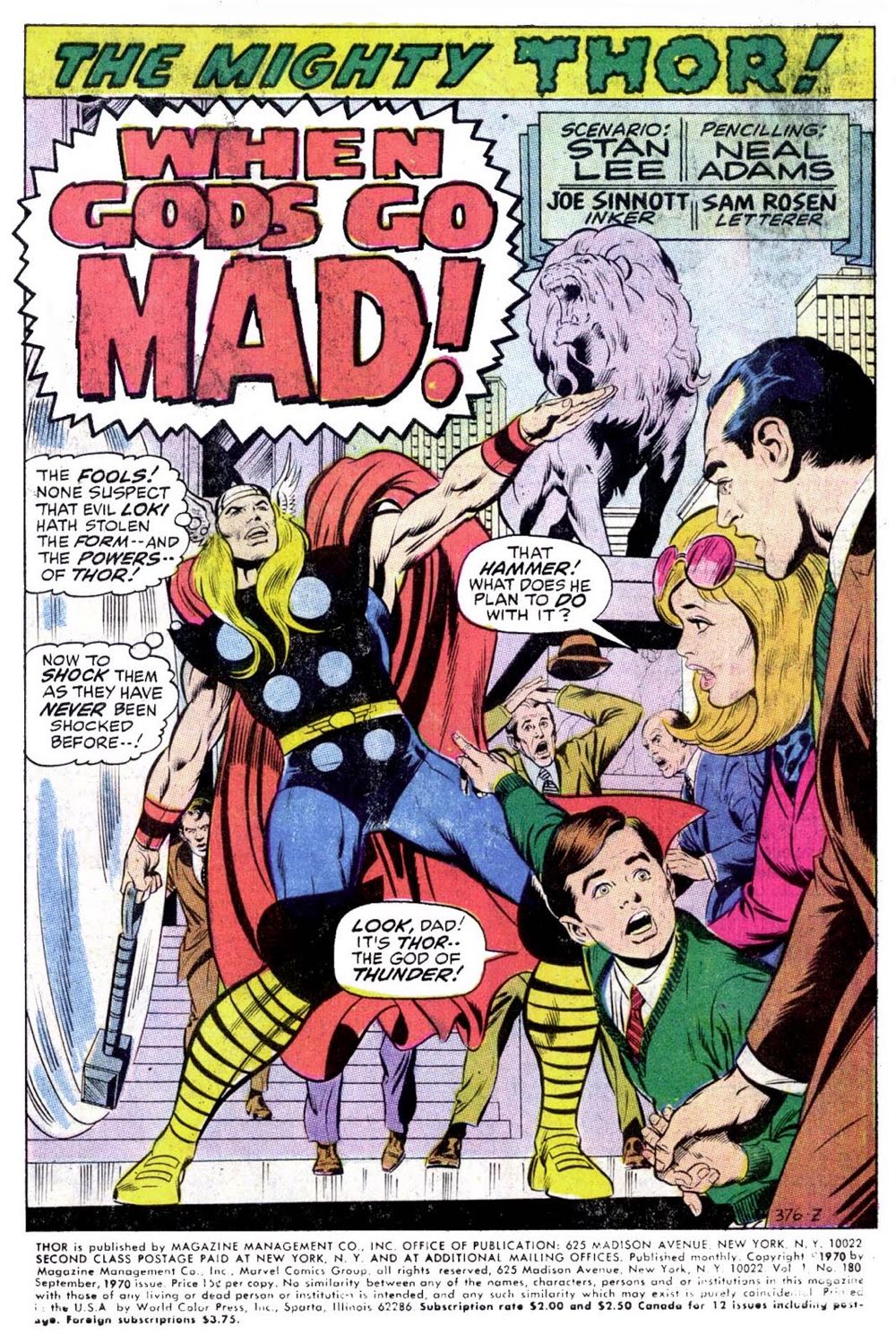 Thor, The Mighty - Marvel Comics (180 - 09/1970) comic book collectible - Main Image 4