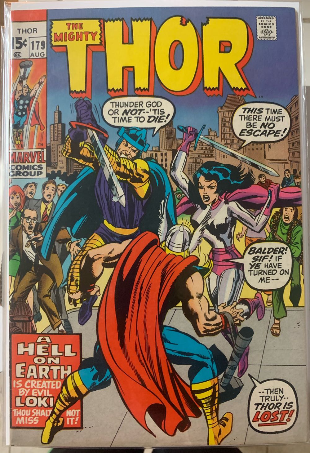 Thor, The Mighty - Marvel Comics (179 - 08/1970) comic book collectible - Main Image 4