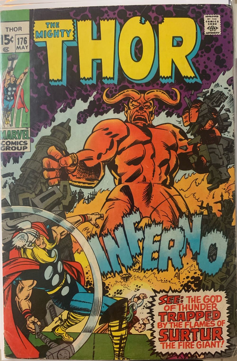 Thor (Vol 1) - Marvel Comics Group (176 - 05/1970) comic book collectible - Main Image 3