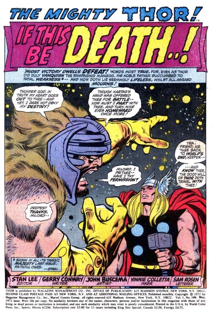 Thor (Vol 1) - Marvel Comics Group (199 - May 1972) comic book collectible - Main Image 4
