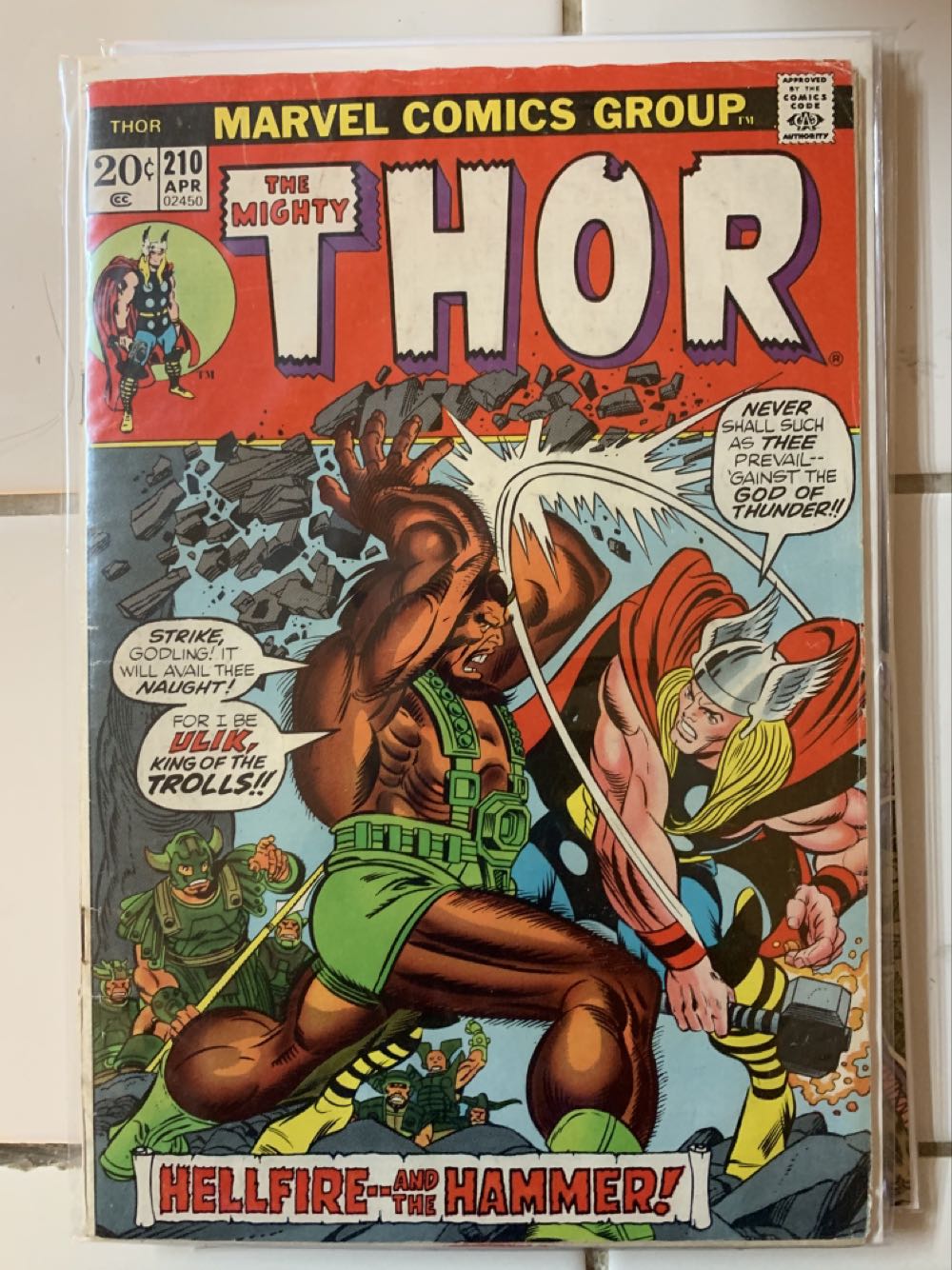 Thor (Vol 1) - Marvel Comics Group (210 - Apr 1973) comic book collectible - Main Image 3