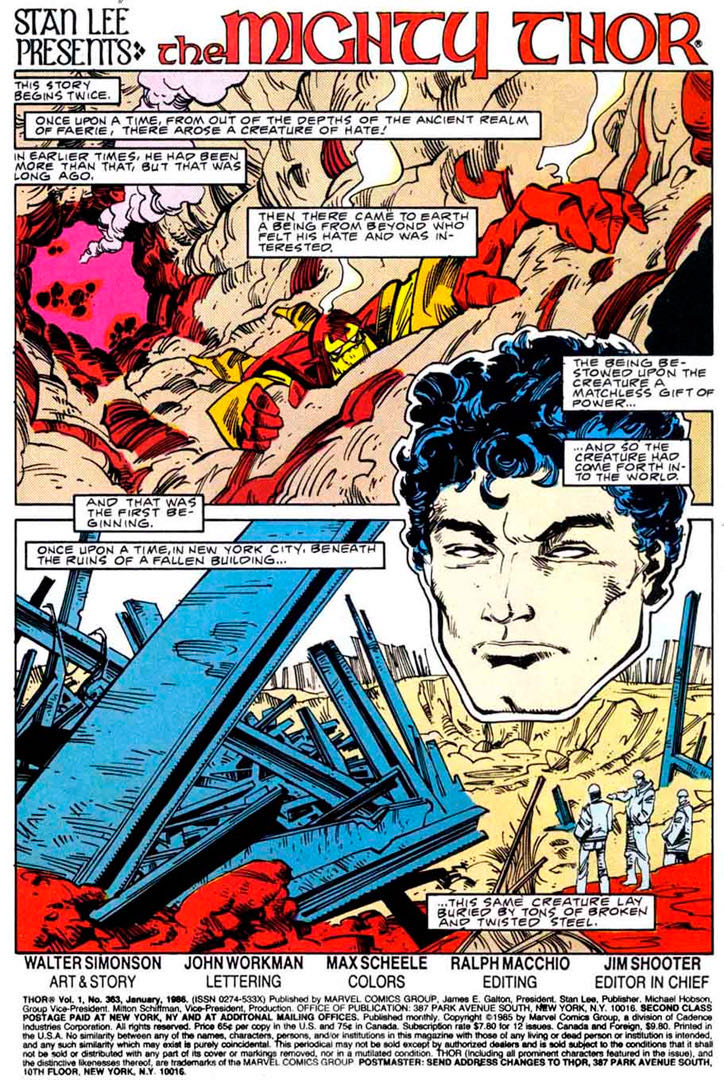 Thor, The Mighty - Marvel Comics (363 - Jan 1986) comic book collectible - Main Image 3