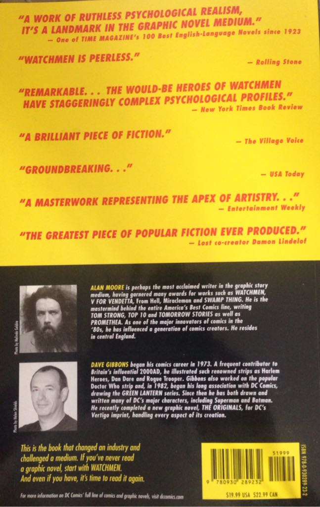 Watchmen - DC Comics (1 - Aug 1986) comic book collectible [Barcode 9780930289232] - Main Image 2