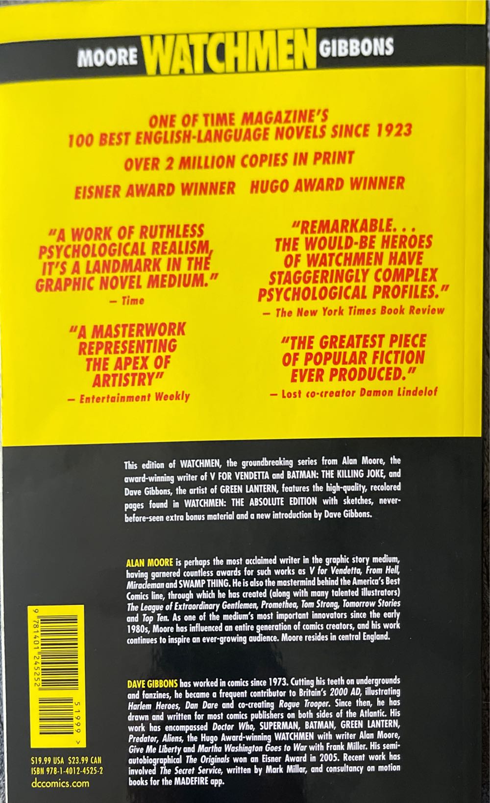 Watchmen - DC Comics (Nov 2011) comic book collectible [Barcode 978140124525251999] - Main Image 3