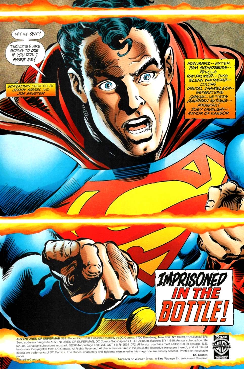 The Adventures Of Superman - DC Comics (563 - Dec 1998) comic book collectible [Barcode 76194120003356311] - Main Image 3