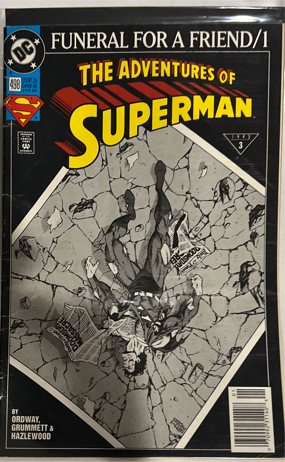 Adventures Of Superman, The - DC Comics (498 - Mar 1993) comic book collectible [Barcode 07099231140801] - Main Image 3