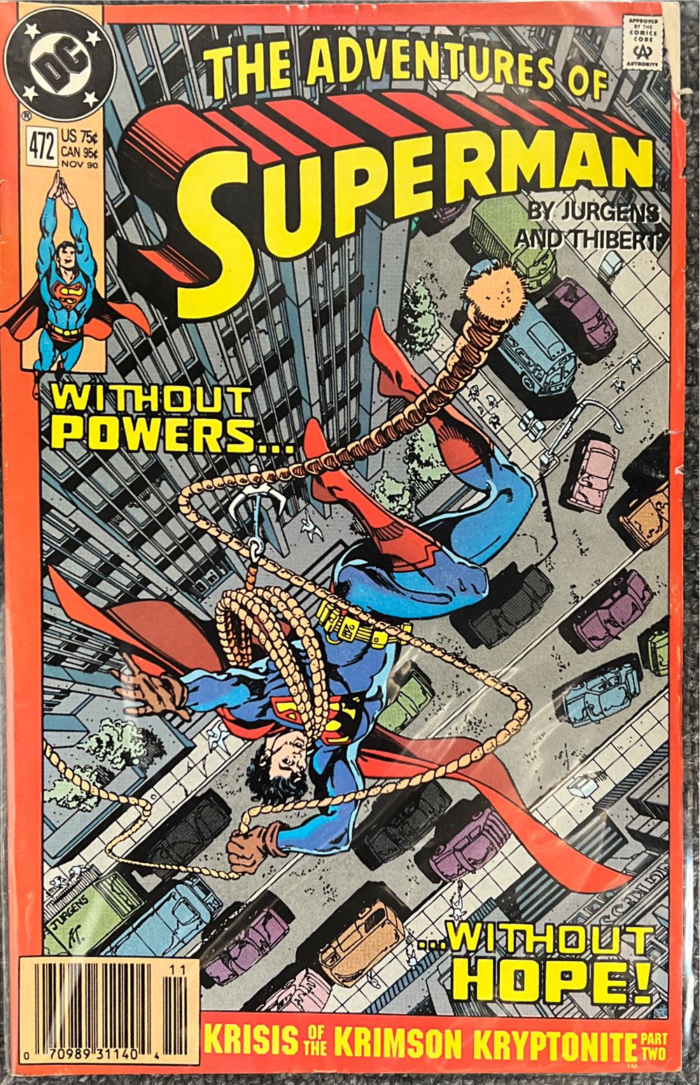 Adventures Of Superman, The - DC (472 - Nov 1990) comic book collectible [Barcode 070989311404] - Main Image 2