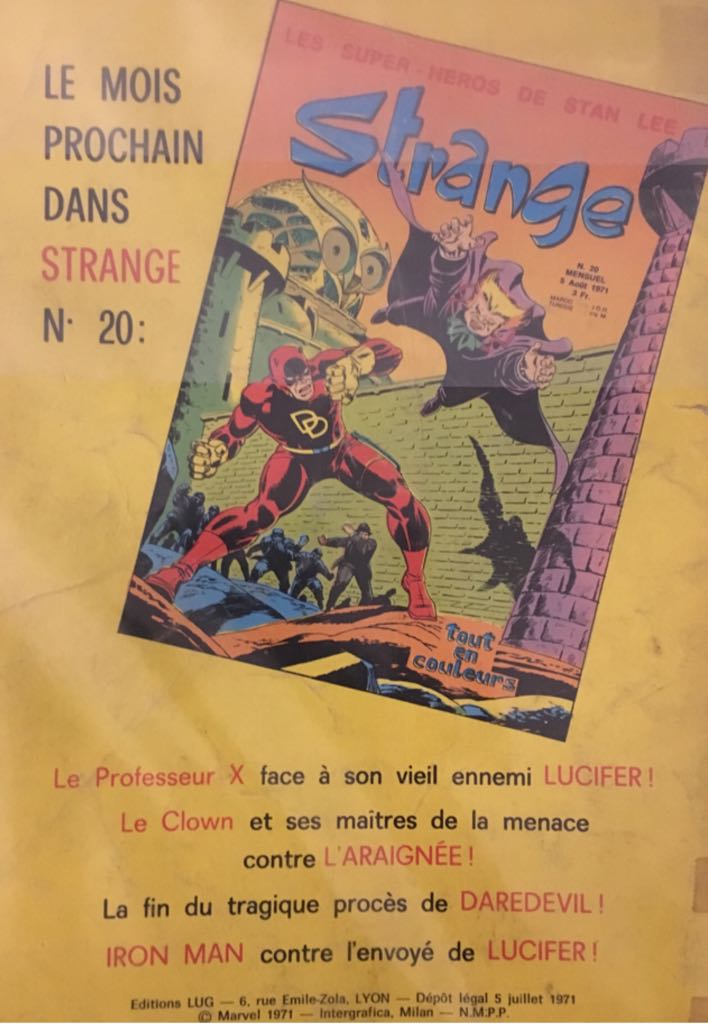Strange - Editions LUG (19) comic book collectible - Main Image 2