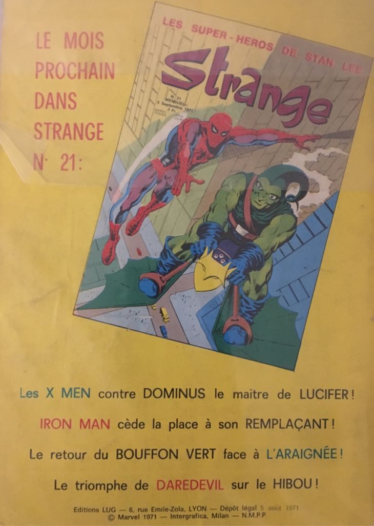 Strange - Editions LUG (20) comic book collectible [Barcode 759606069675] - Main Image 2
