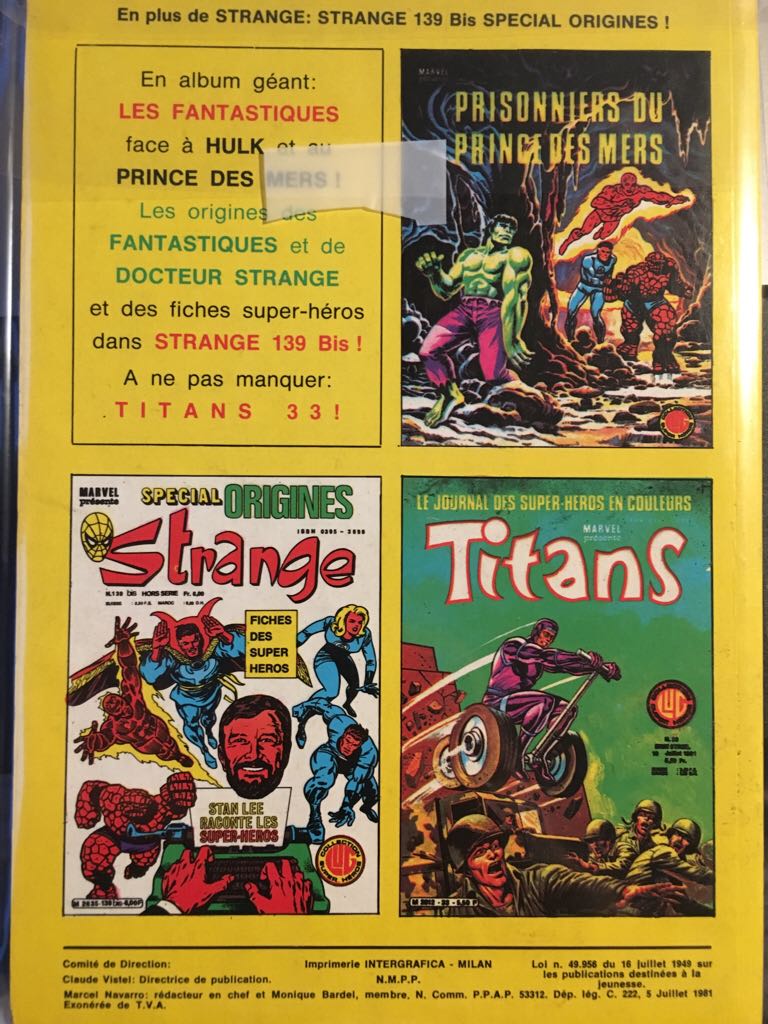 Strange - Editions LUG (139) comic book collectible - Main Image 2
