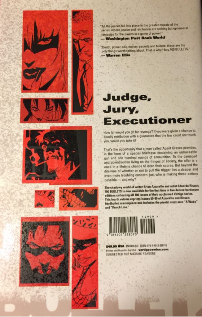 100 Bullets - Vertigo (4) comic book collectible [Barcode 9781401238070] - Main Image 2