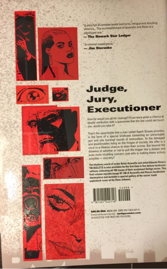 100 Bullets - Vertigo (5) comic book collectible [Barcode 9781401242718] - Main Image 2