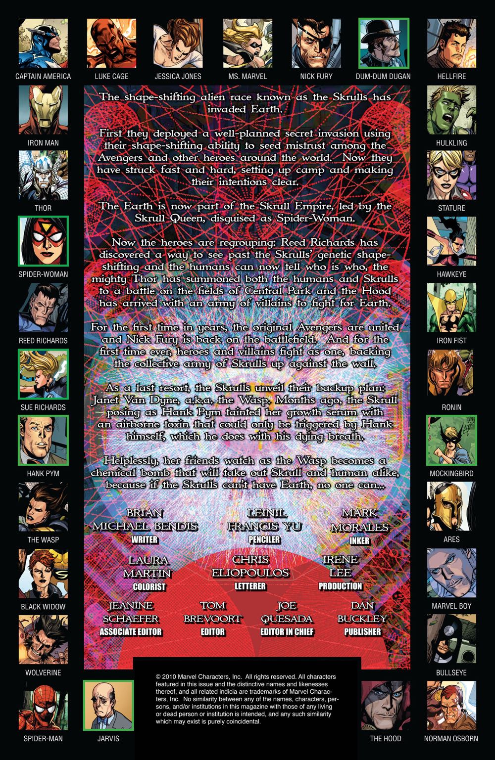 Secret Invasion - Marvel (8 - Jan 2009) comic book collectible [Barcode 75960606316100811] - Main Image 2