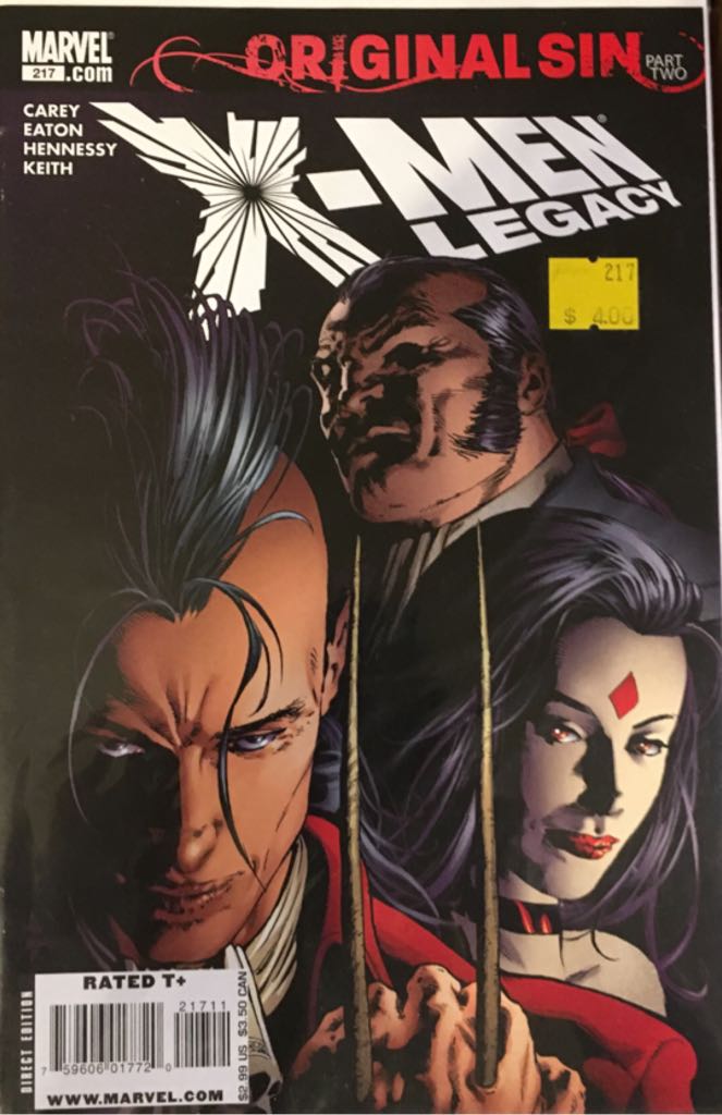 X-Men: Legacy - Marvel (217 - Dec 2008) comic book collectible [Barcode 75960601772021711] - Main Image 1
