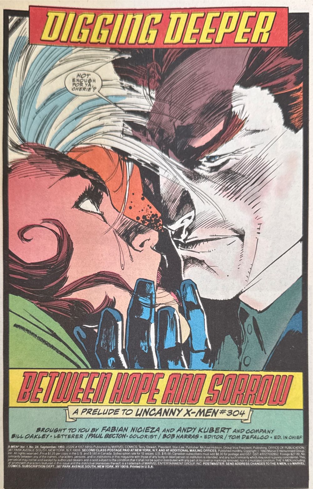 X-MEN - Marvel Comics (24 - 09/1993) comic book collectible [Barcode 75960601772002411] - Main Image 3