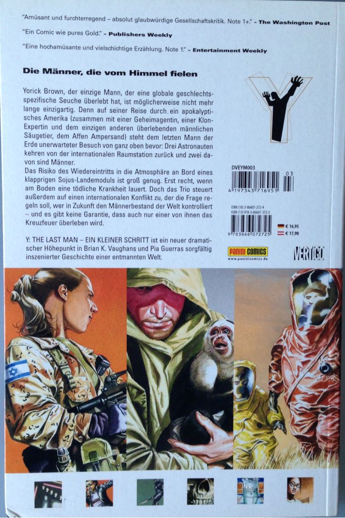Y The Last Man - Vertigo (3 - Oct 2004) comic book collectible [Barcode 9781401202019] - Main Image 2